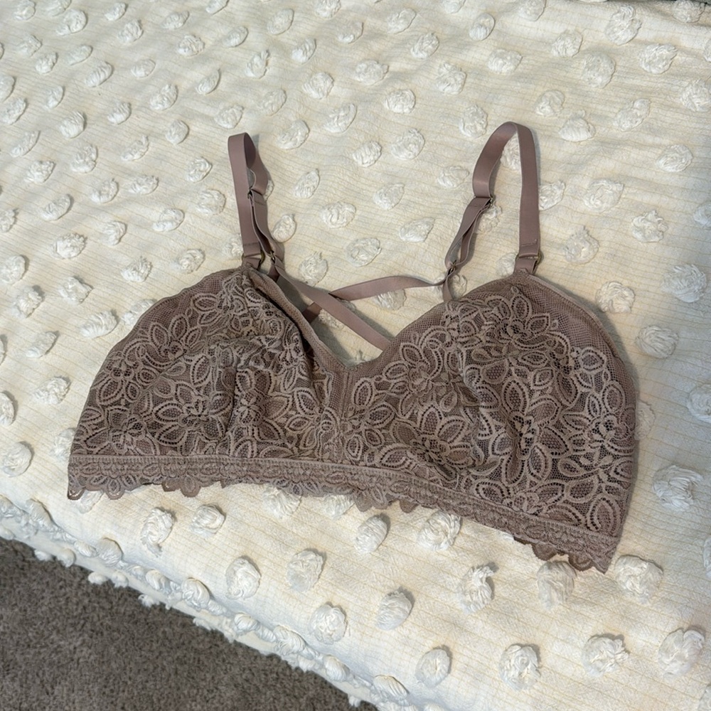 Aerie lace bralette - neutral violet. XL
